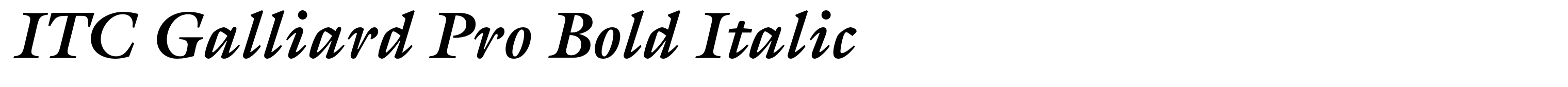 ITC Galliard Pro Bold Italic
